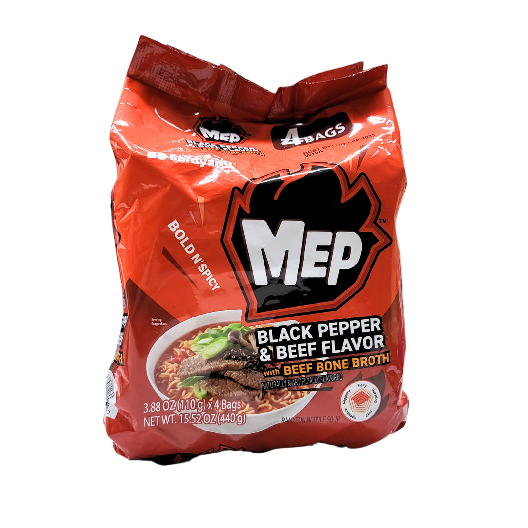 삼양 맵 소고기 흑후추 맛 라면 (110g x 4 bags)