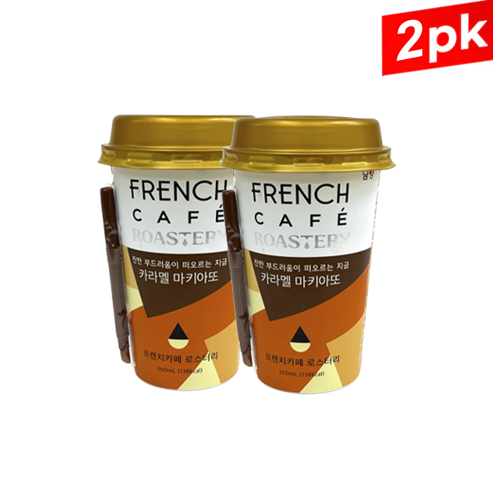 남양 프렌치 카페 로스터리 카라멜 마키아토 (200ml x2pk) Best by 05/25/2026