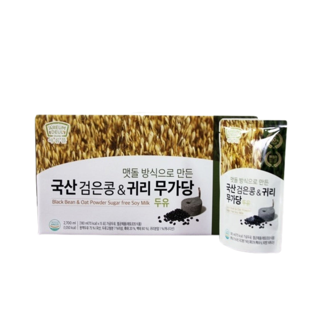 아름뜰 국산 검은콩 & 귀리 무가당 (180ml x 15팩)