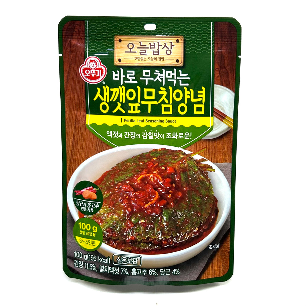 오뚜기 오늘밥상 바로 무쳐먹는 생 깻잎 무침 양념 (100g)