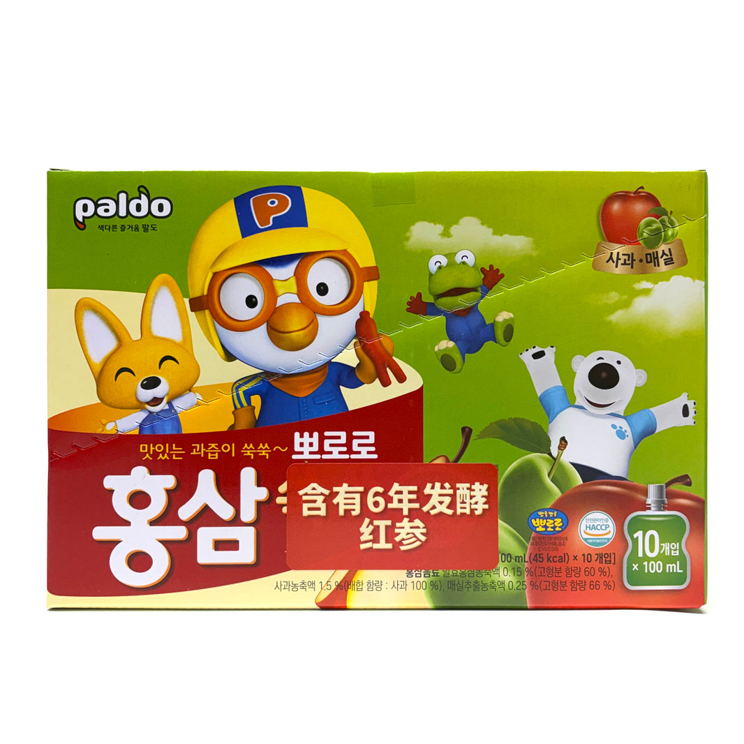 팔도 뽀로로 홍삼 드링크 사과 매실 (100ml x10pk)