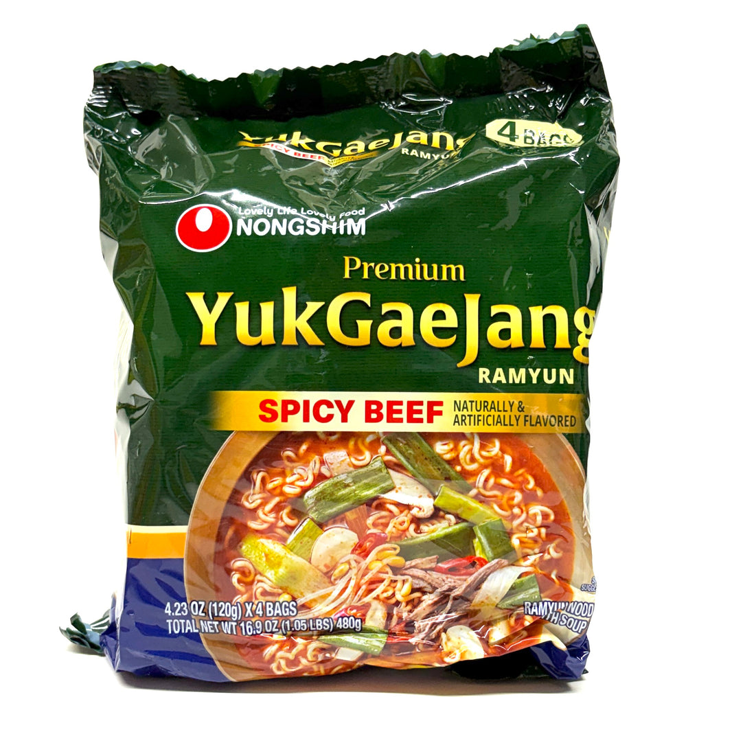 농심 육개장 라면 매운 소고기맛 (4pk)