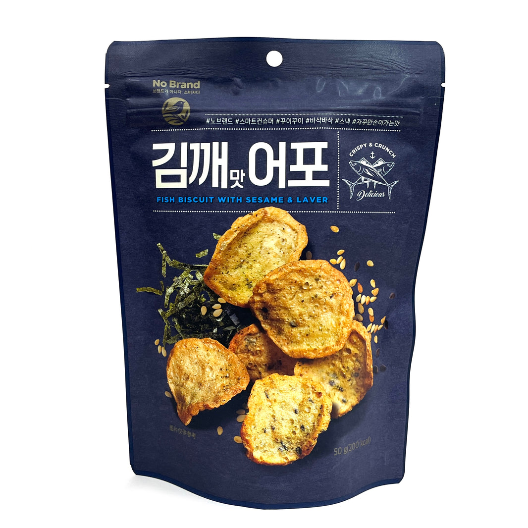 [NoBrand] Fish Biscuit W. Sesame & Laver / 노브랜드 김깨맛 어포 스낵 (50g)