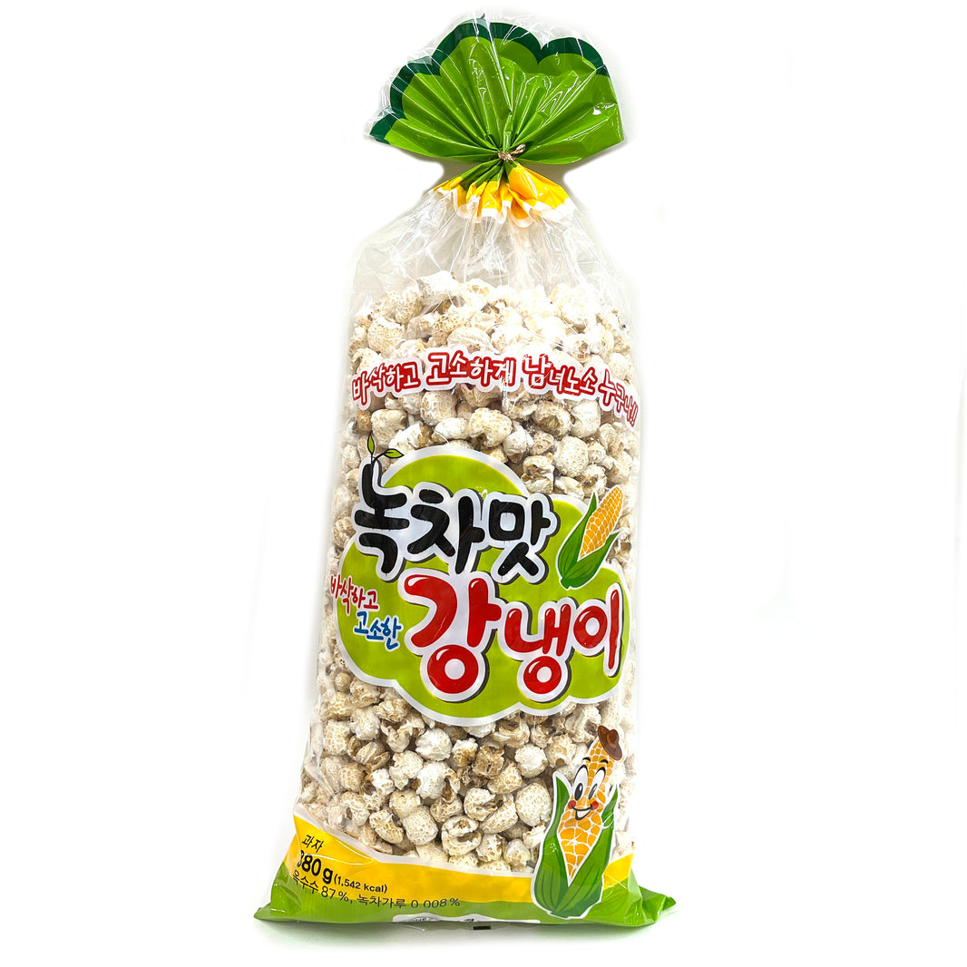 [HY] Korean Puffed Corn Snack Green Tea Flavor / 녹차맛 강냉이 (380g)