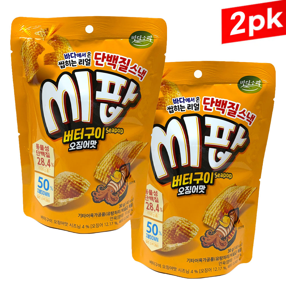 바다소리 씨팝 단백질 스낵 버터맛 (30g)