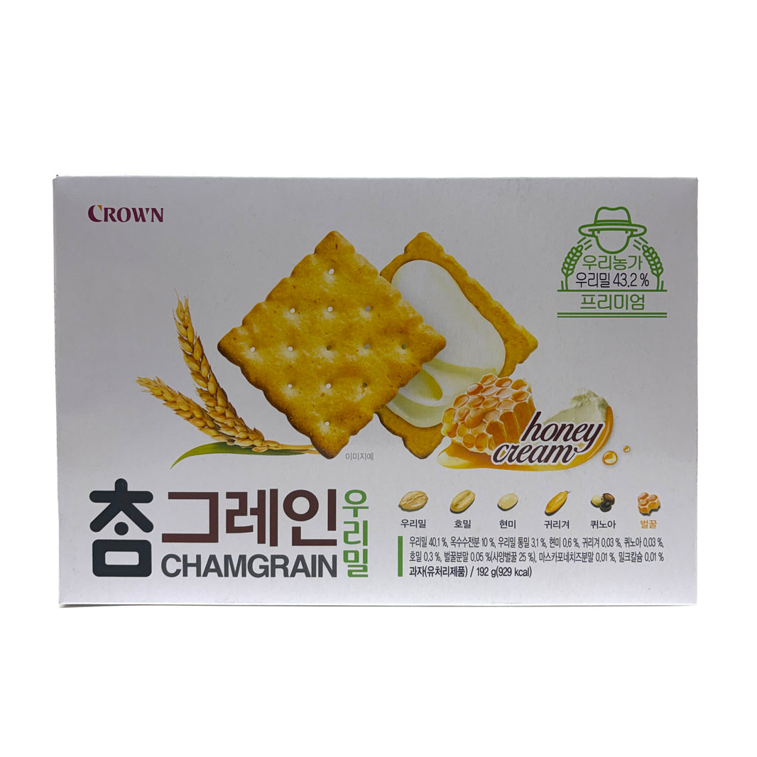 크라운 촘 그레인 우리밀 크래커 허니크림 (192g)