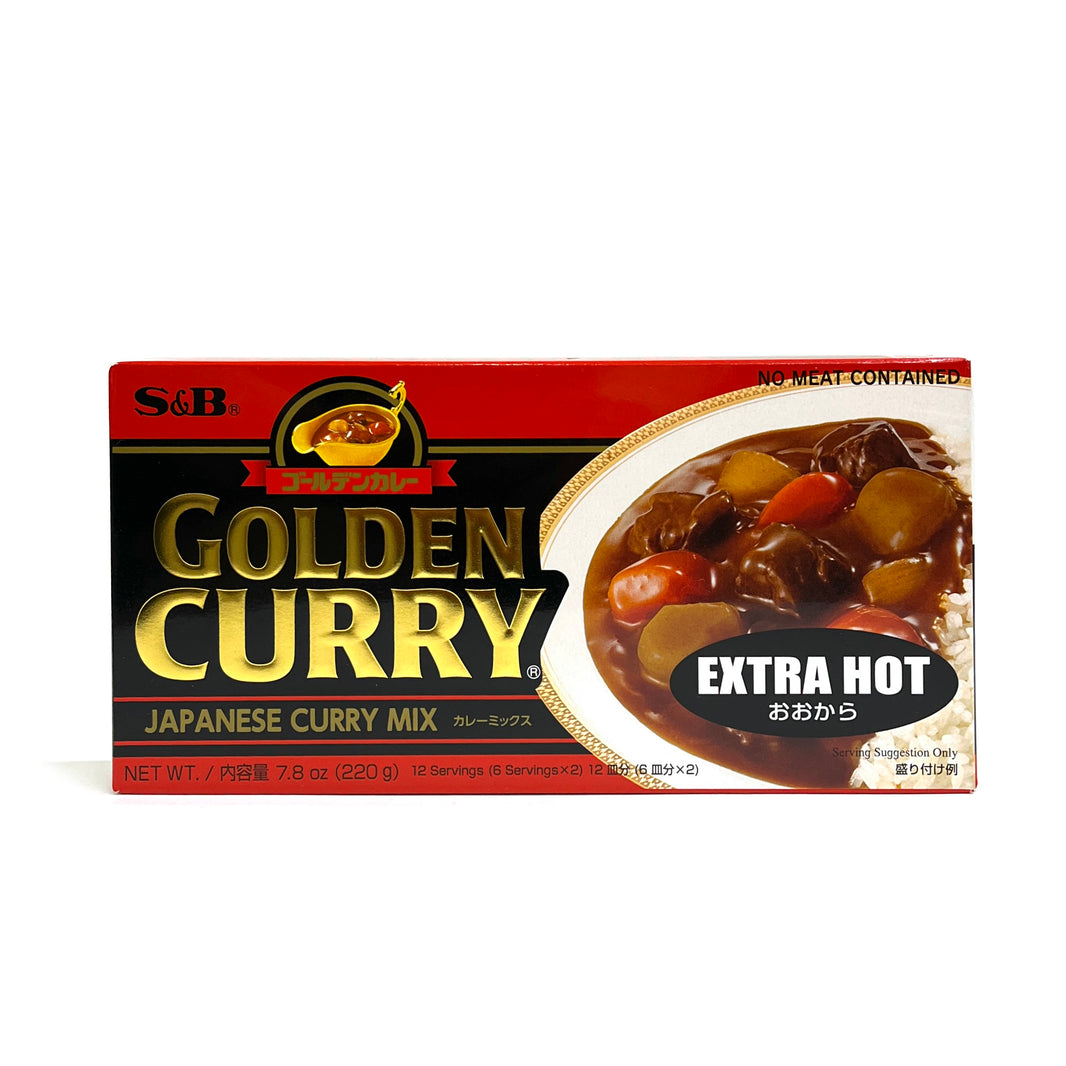 [S&B] Golden Curry Japanese Curry Mix Extra Hot / S&B 골든 카레 일본식 카레 아주 매운맛 (220g)