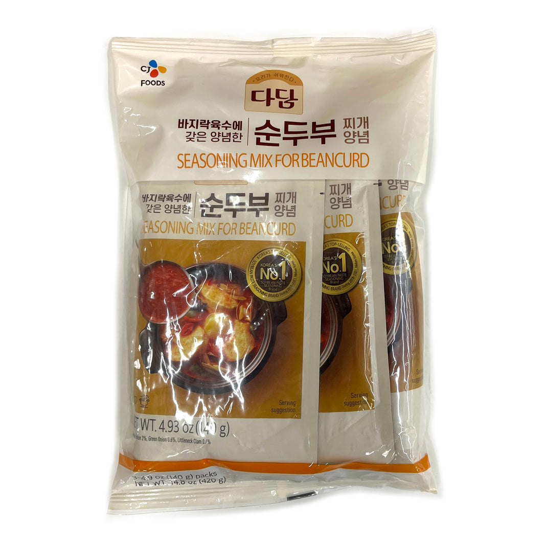 [CJ] Becksul Spicy Soft Tofu Stew Stock / 백설 다담 바지락 순두부 지개용 양념 3팩 (140g x3)