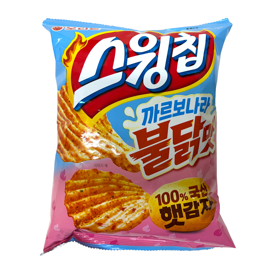 오리온 스윙칩 카르보나라 불닭 맛 (100g)
