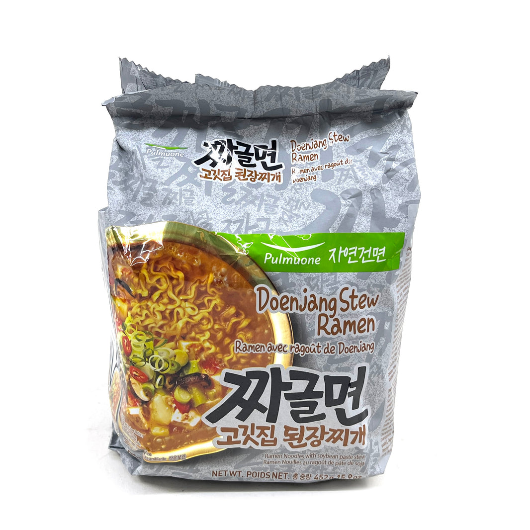풀무원 자연건면 짜글면 고깃집 된장찌개 라면 (4pks)