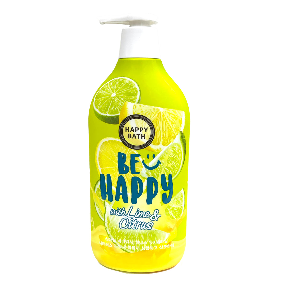 [Happy Bath] Be Happy w. Lime & Citrus Body Wash / 해피바스 스마일 바디워시 웰니스 유자 & 라임 (900g)
