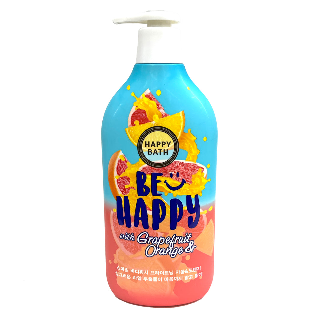 [Happy Bath] Be Happy w. Grapefruit & Orange Body Wash / 해피바스 스마일 바디워시 브라이트닝 자몽 & 오렌지 (900g)