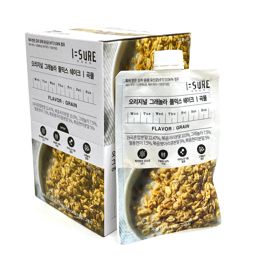 [ISURE] Granola Mix Powder Sweet Original Flavor / 아이슈어 콜라겐 그래놀라 풀믹스 쉐이크 오리지날 (40g x 7ea)