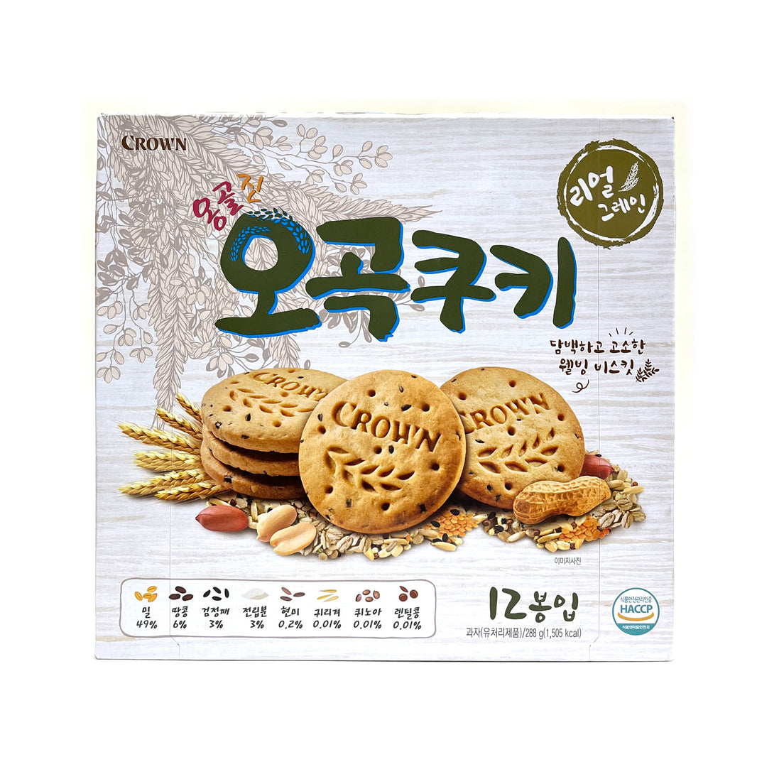[Crown] Grain Cookies / 크라운 옹골진 오곡 쿠키 (288g)