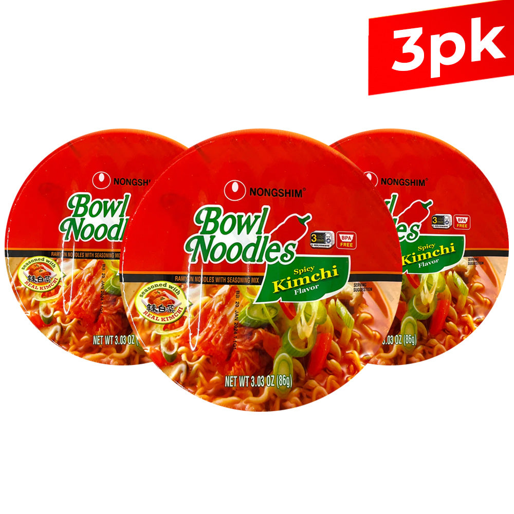 농심 김치 사발면 (3pcs or 12pcs)