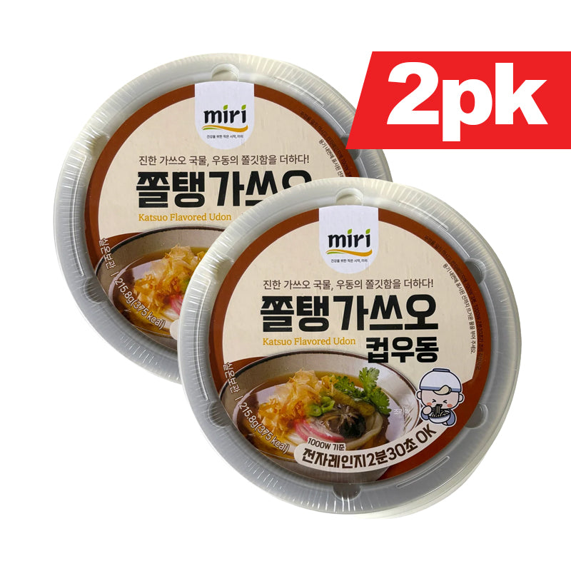 미리 쫄탱 가쓰오 우동 큰컵 컵우동 (215.8g x2pk)