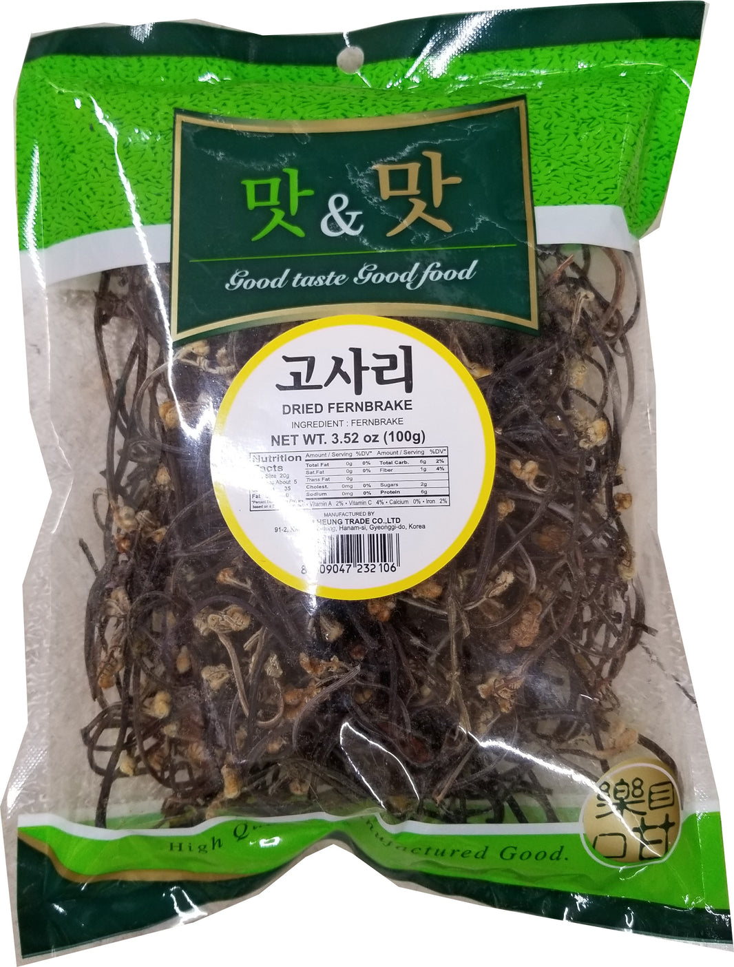 맛&맛 DRIED BRACKEN / 맛&맛 고사리 100g