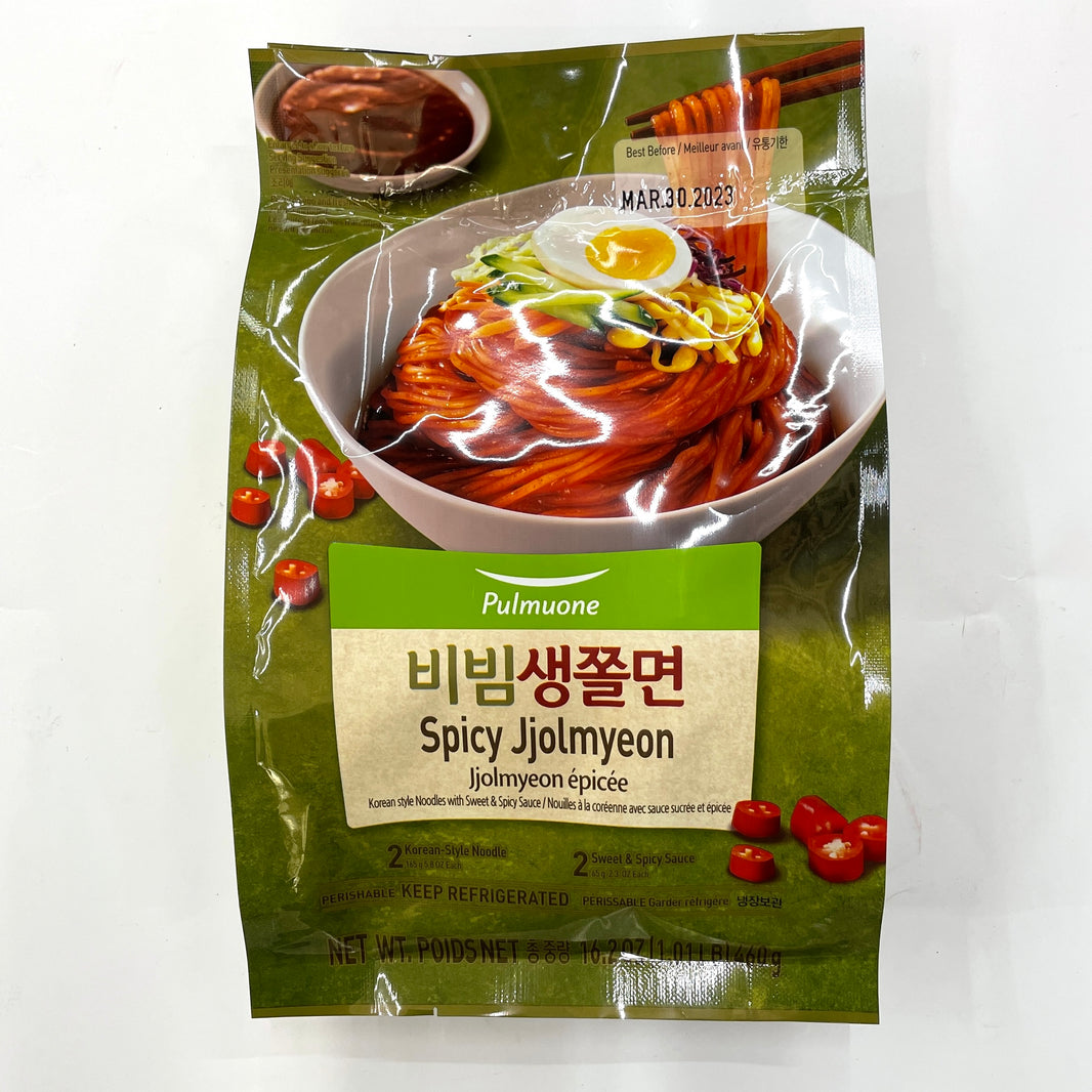 [Pulmuone] Jjeolmyun w. Spicy Sauce / 풀무원 비빔 생 쫄면 (460g/2인분)