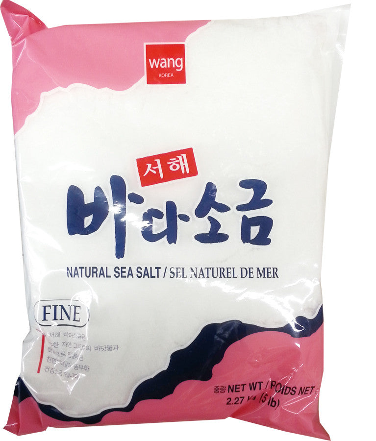 [Wang] Natural Sea Salt (Fine)/왕 서해 바다소금 (5LB)