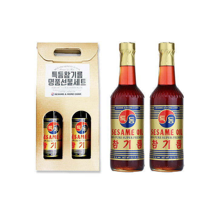 특등 100% 순수 참기름 선물 세트 (25.4oz x2)