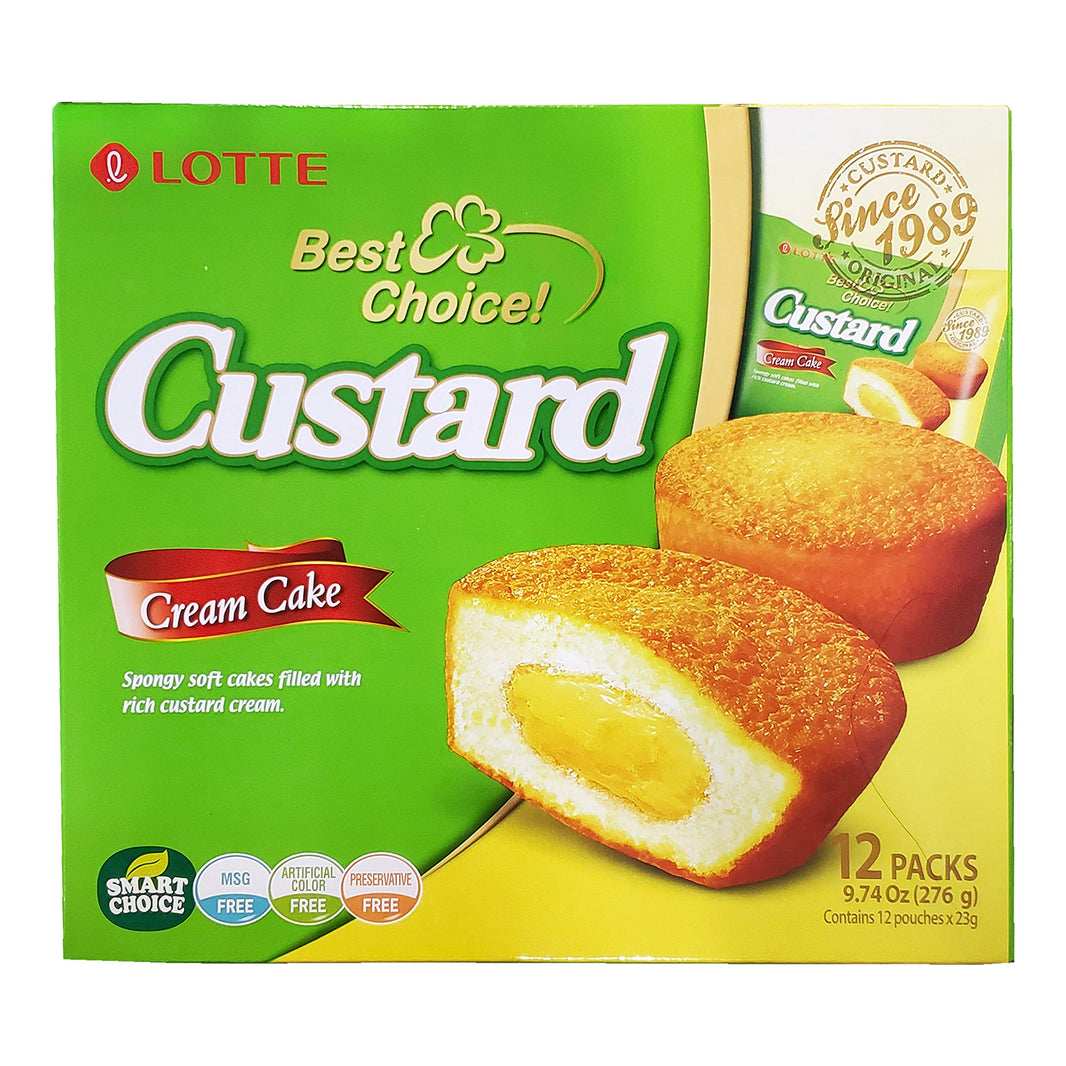 [Lotte] Custard Soft Cake / 롯데 카스타드 (12Pkgs/Box)