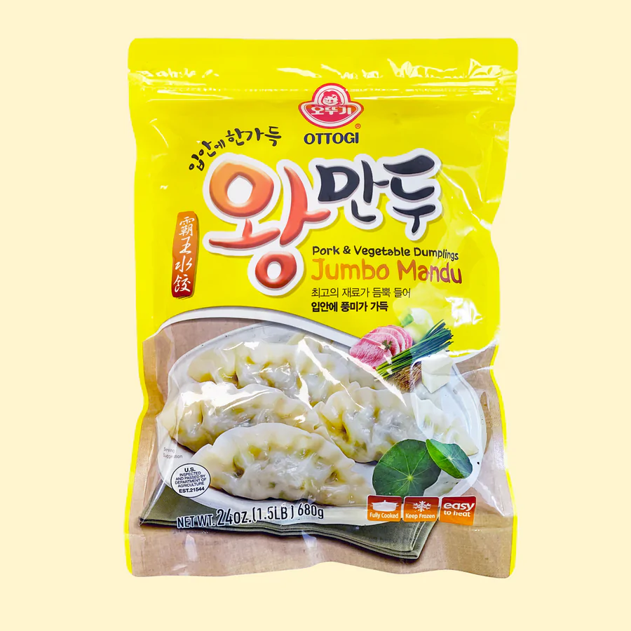 [Ottogi] Jumbo Pork & Vegetable Dumpling / 오뚜기 입안에 한가득 왕 만두 (1.3lb)
