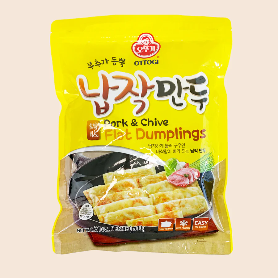 [Ottogi] Flat Pork & Chive Dumpling / 오뚜기 부추가 듬뿍 납작 만두 (1.3lb)