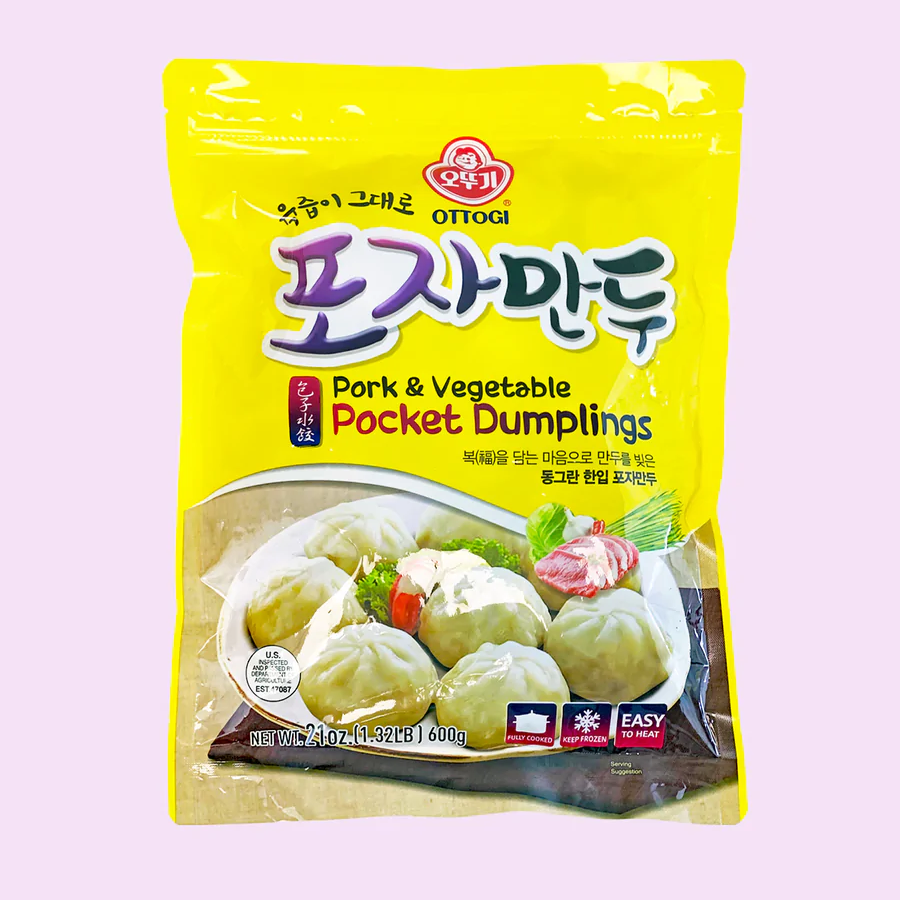 [Ottogi] Pocket Pork & Vegetable Dumpling / 오뚜기 육즙 그대로 포자 만두 (1.3lb)