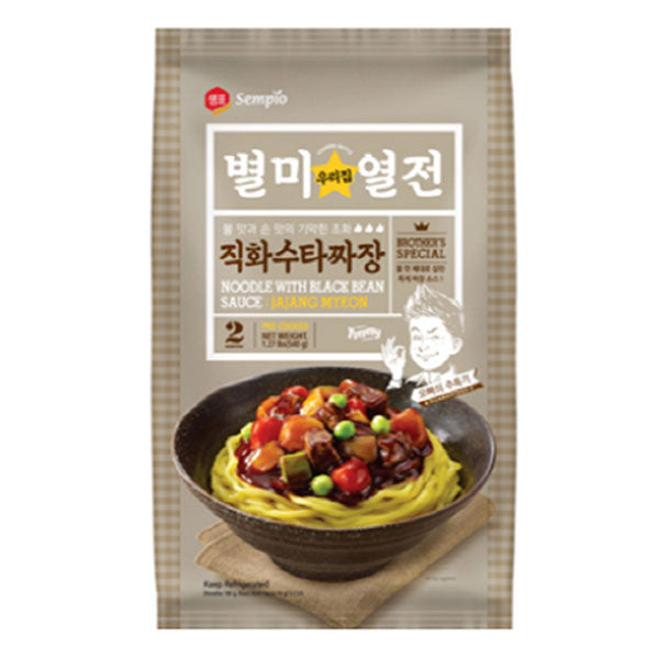 [Sempio] Noodle with Black Bean Sauce / 샘표 별미열전 직화 수타 짜장 (540g/2인분)