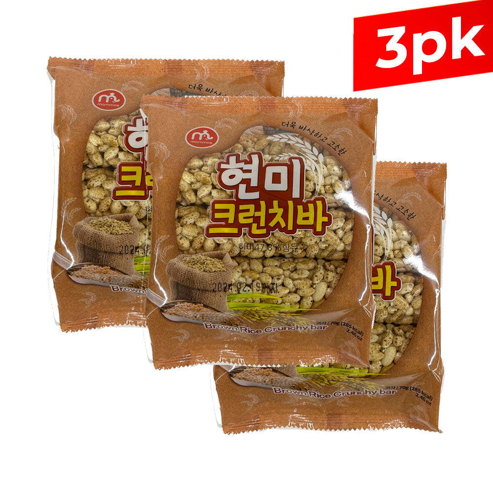 [Mommos] Brown Rice Crunchy Bar / 맘모스 현미 크런치바 (70g x3)