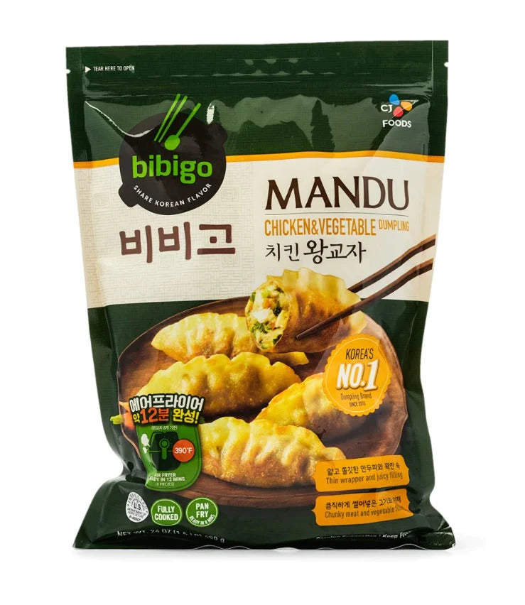 [CJ] Bibigo Spicy Chicken & Vegetable Dumplings / 비비고 치킨 왕교자 (1.5lb)