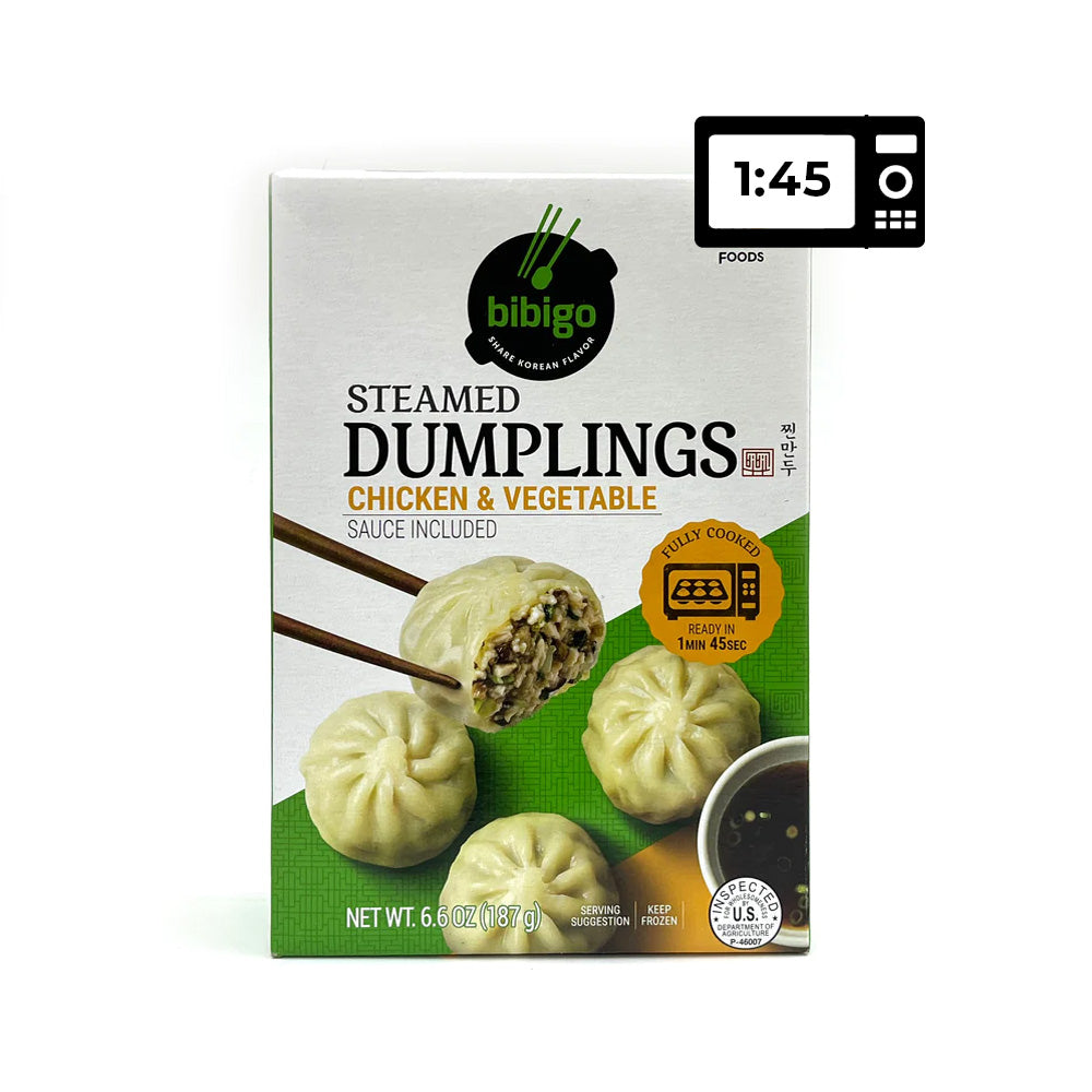 비비고 찐 만두 닭고기 야채 1분 45초 (6 pcs)