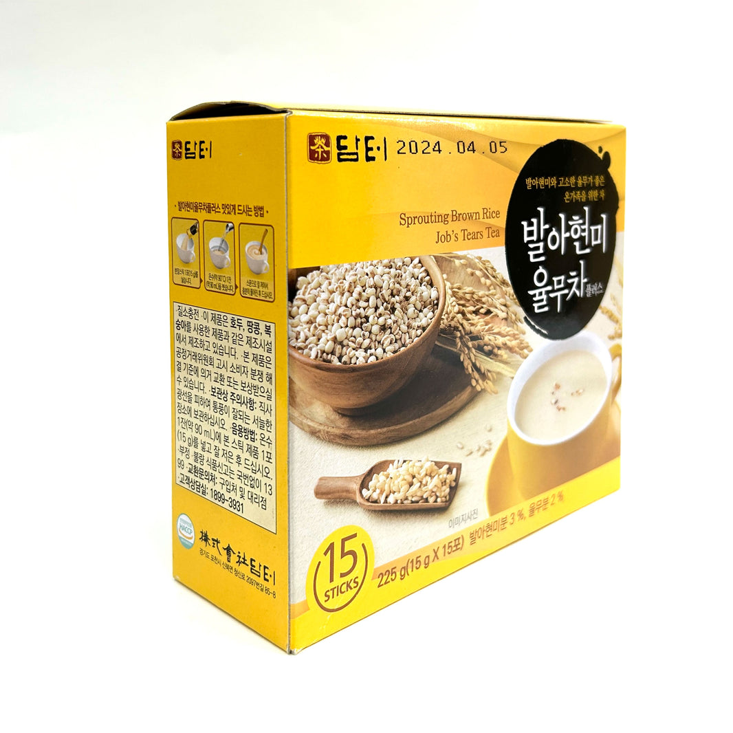 [Damtuh] Sprouting Brown Rice Job's Tears Tea / 담터 발아 현미 율무차 플러스(15sticks/box)