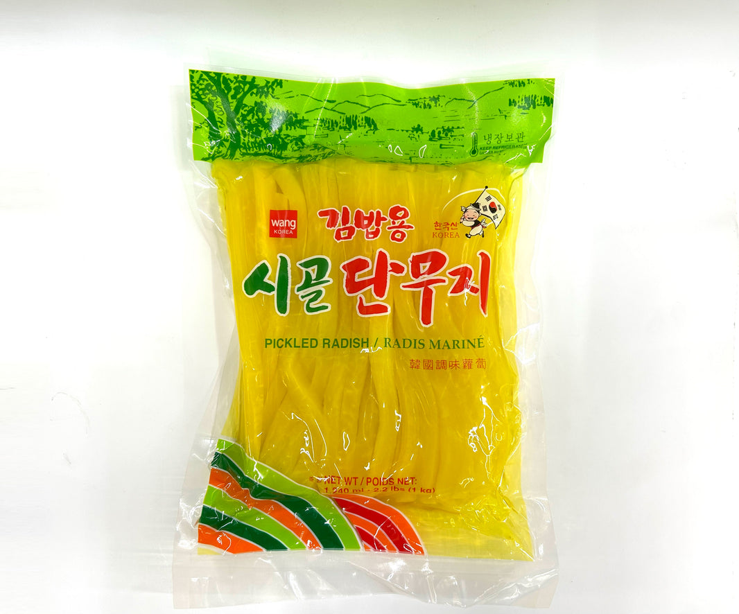 [Wang] Pickled Radish Sliced for KIMBAB / 왕 김밥용 시골 썰은 단무지 (1kg)