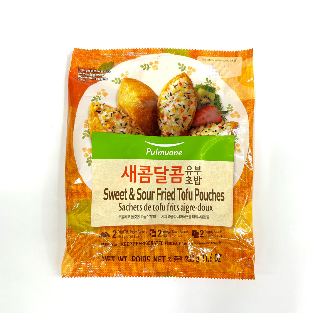 [Pulmuone] Sweet & Sour Fried Tofu Pouches / 풀무원 새콤달콤 유부 초밥 (330g)