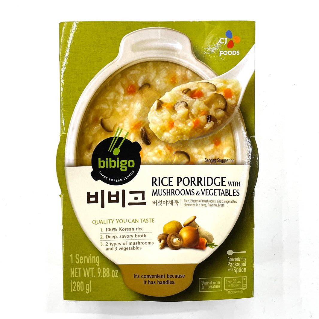 [CJ] Bibigo Rice Porridge w. Mushrooms & Vegetables / 비비고 버섯 야채 죽 (280g)