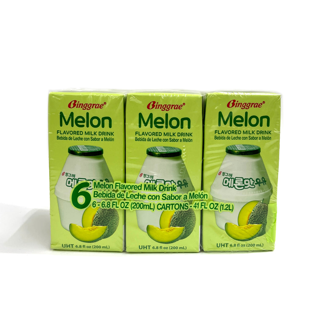 [Binggrae] Melon Flavored Milk Drink / 빙그레 멜론맛 우유 (6pk)