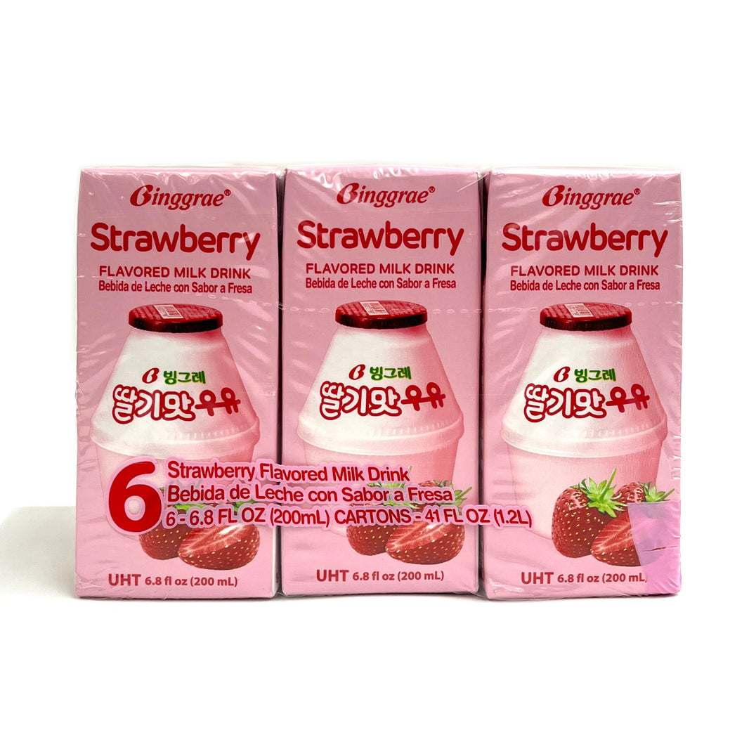 빙그레 딸기맛 우유 (6pk)