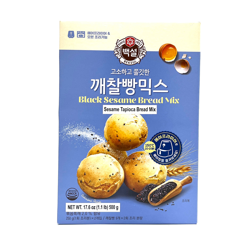 [Beksul] Black Sesame Bread Mix / 백설 고소하고 쫄깃한 깨찰방 믹스 (500g)
