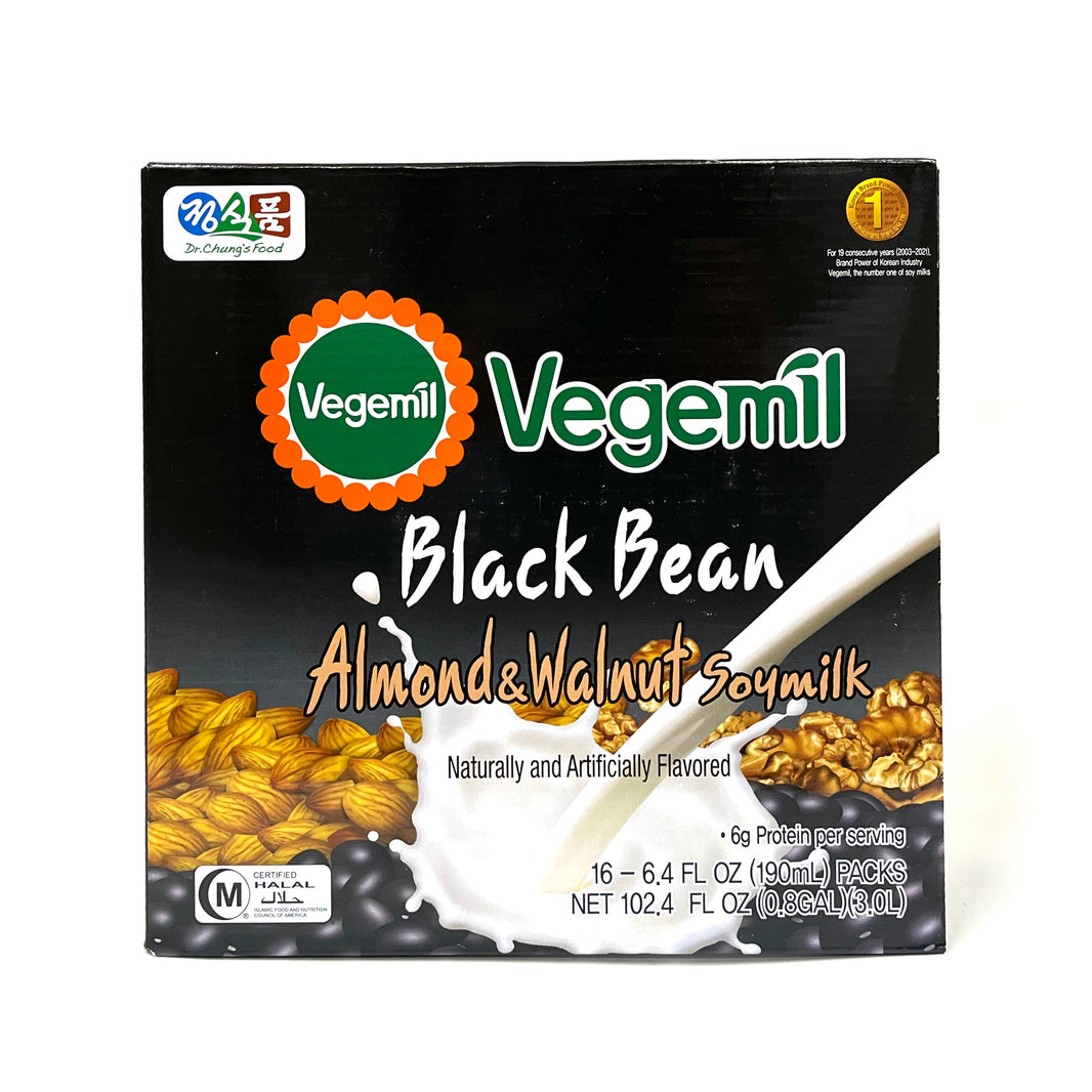 [Chung’s Food] Vegemil Blackbean Almond & Walnut Soymilk / 정식품 베지밀 검은 콩 아몬드 & 호두 (16pc/box)