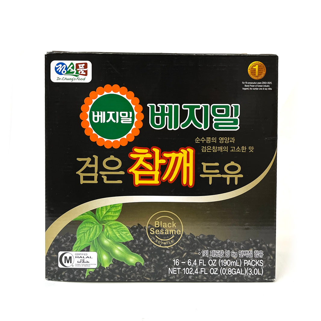 [Chung's Food] Vegemil Black Sesame Soy Milk / 정식품 베지밀 검은 참깨 두유 (16pk/Box)