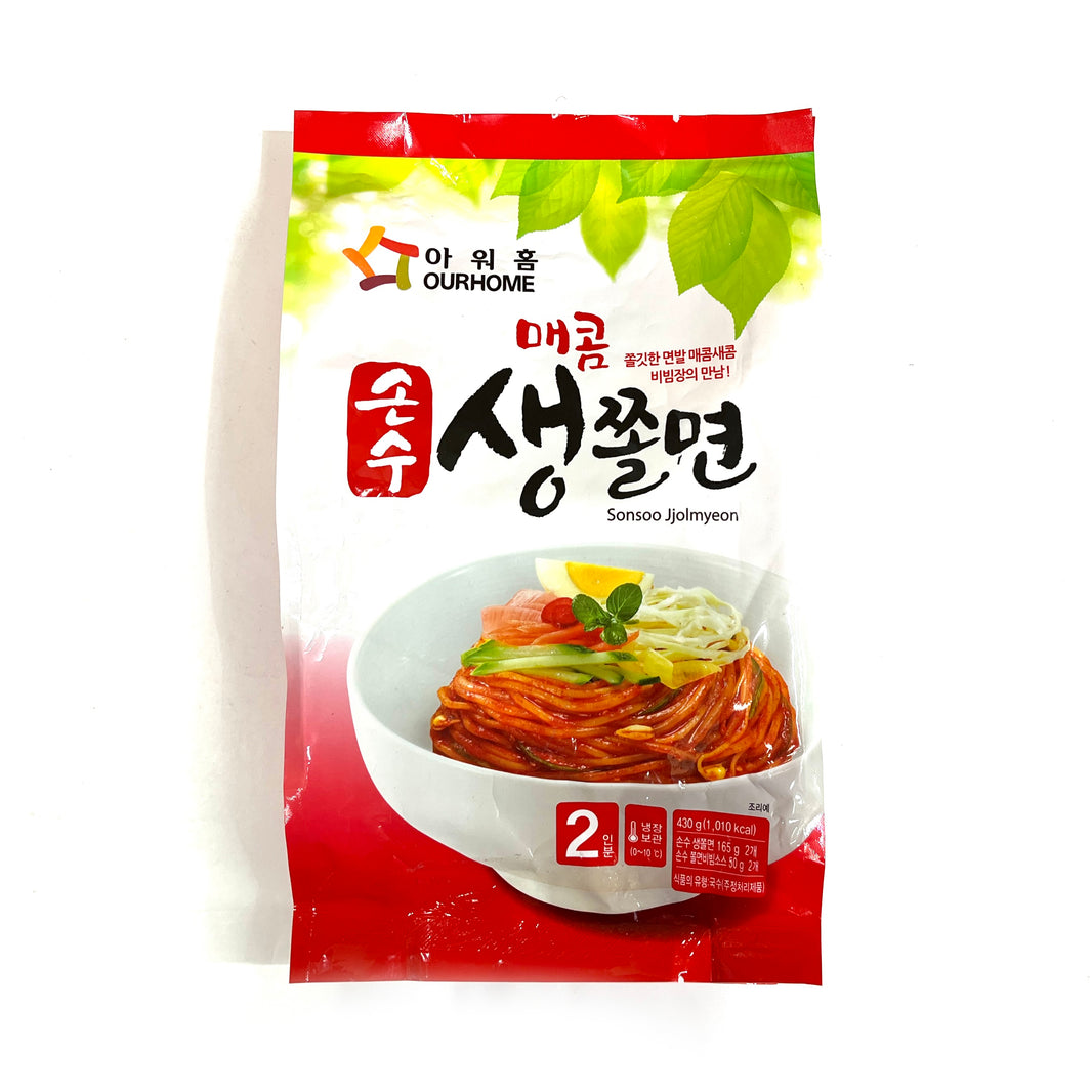 [Ourhome] Sonsoo Jjolmyeon Spicy Mixed Noodle / 아워홈 손수 매콤 생 쫄면 (430g/2인분)
