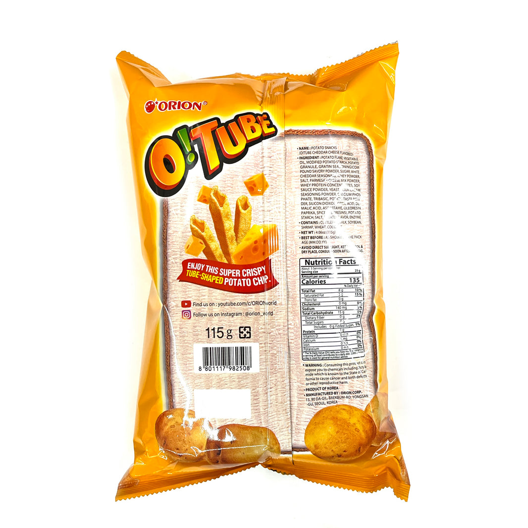 [Orion] O! Tube Cheddar Cheese Flavored / 오리온 오! 튜브 체다 치즈맛 (115g)