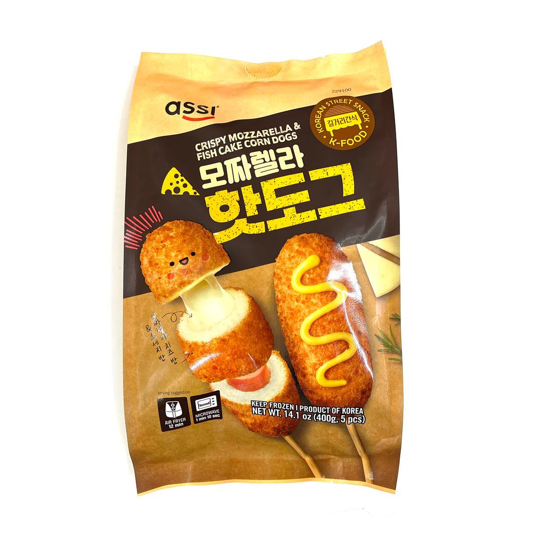 [Assi] Crispy Mozzarella & Fish Cake Corn Dogs / 아씨 모짜렐라 핫도그 (400g)
