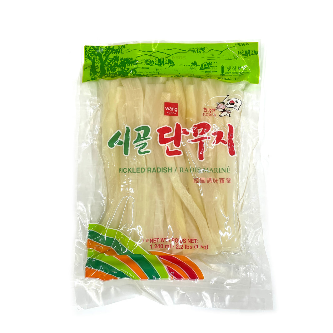 [Wang] Pickled Radish Sliced for Kimbab White / 왕 김밥용 시골 썰은 흰 단무지 (1kg)