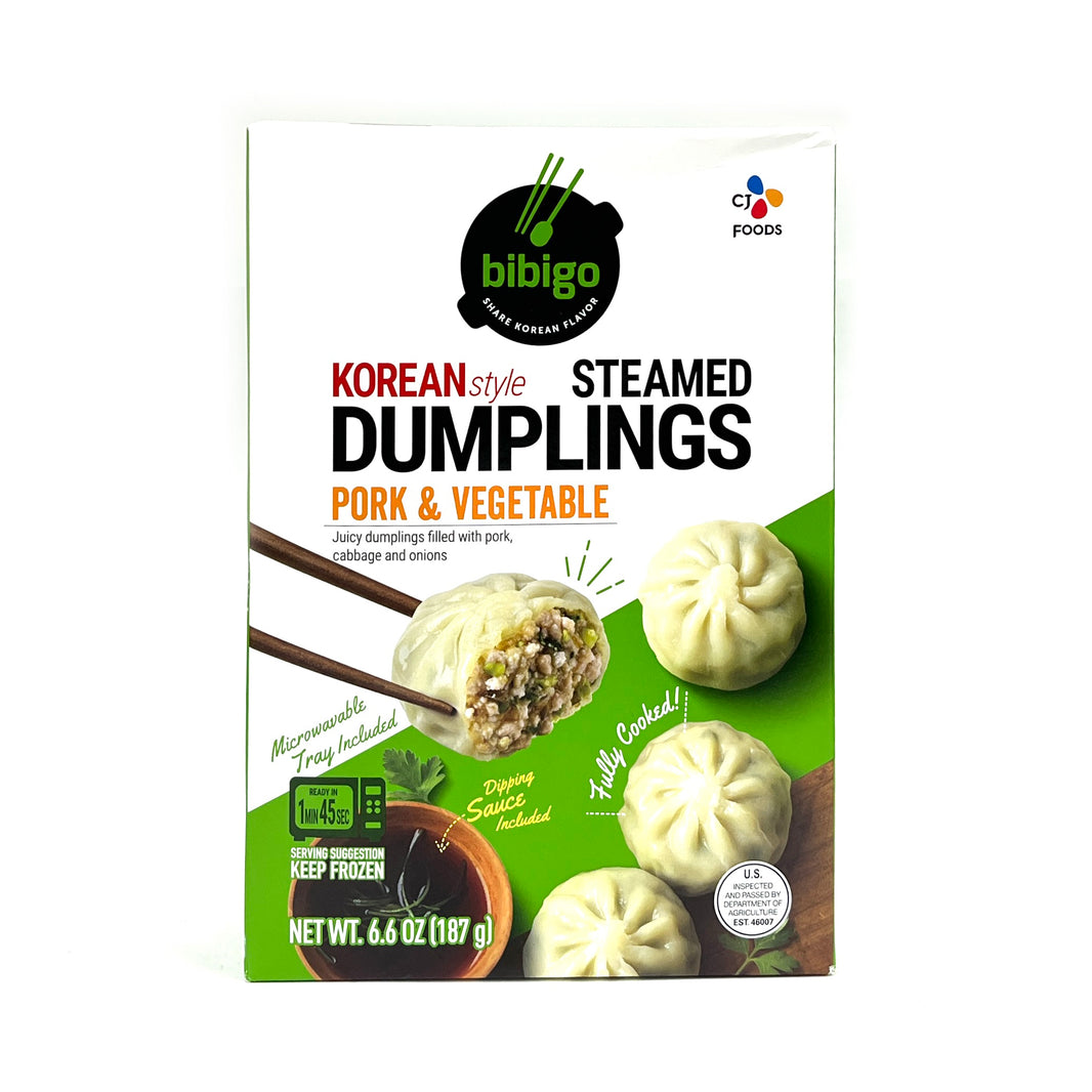 [Bibigo] Steamed Dumpling Pork & Vegetable 1min 45sec / 비비고 찐 만두 돼지고기 야채 1분 45초 (6 pcs)
