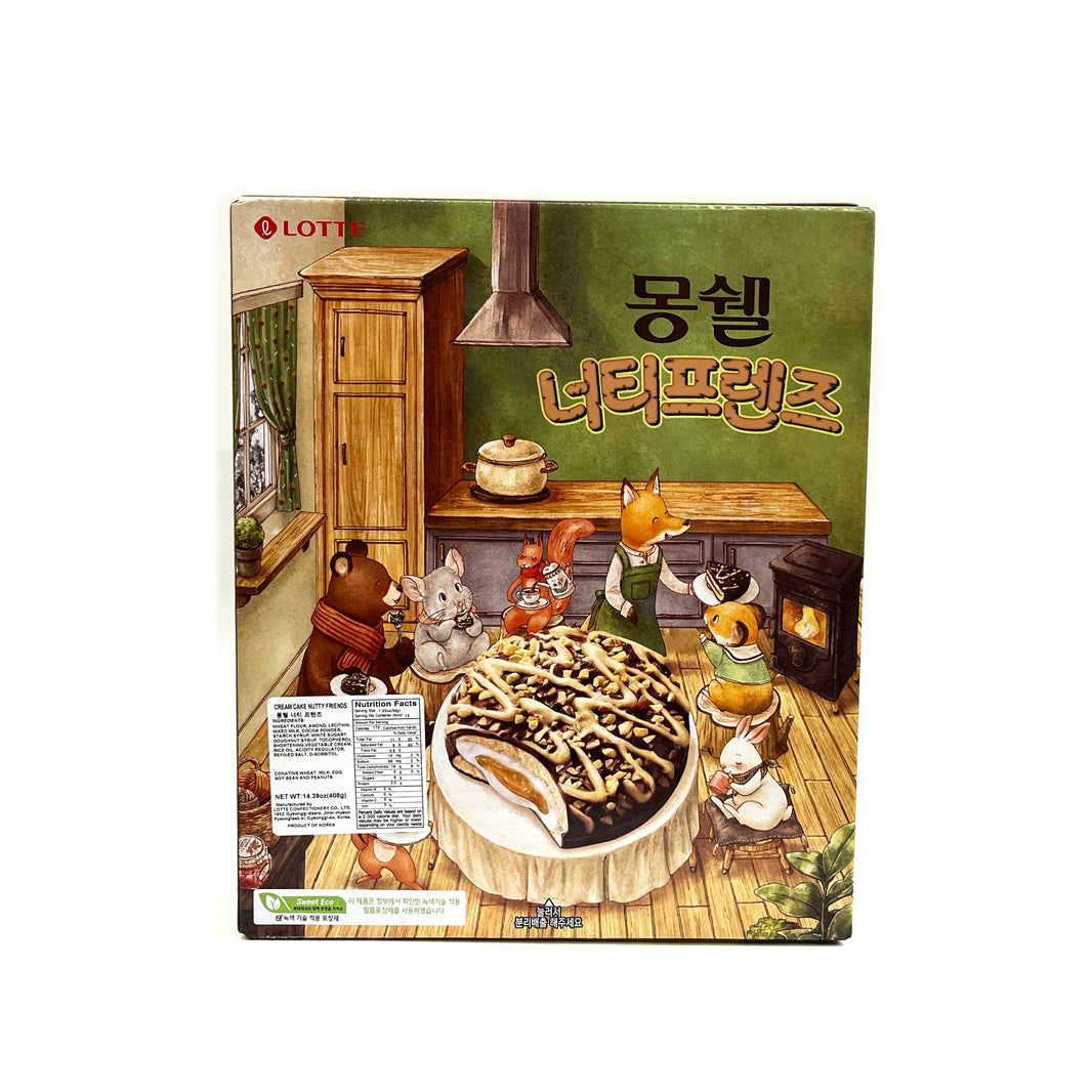 [Lotte] Moncher Cream Cake Nutty Friends / 롯데 몽쉘 너티 프렌즈 (408g)