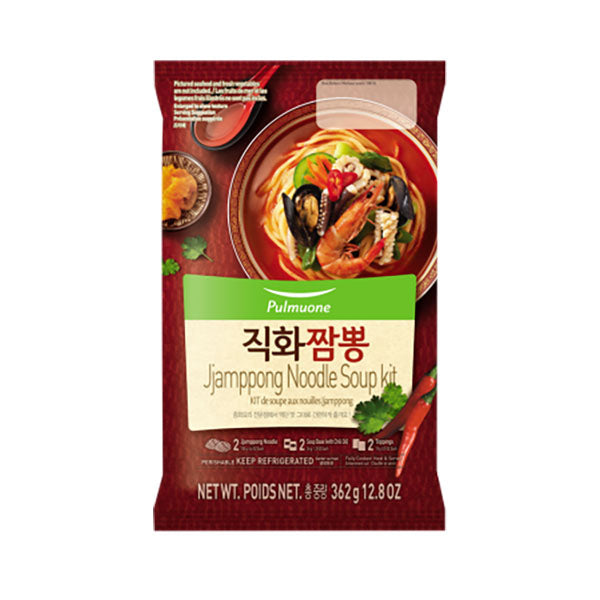 [Pulmuone] Spicy Seafood Jjamppong / 풀무원 직화 짬뽕 (362g/2인분)