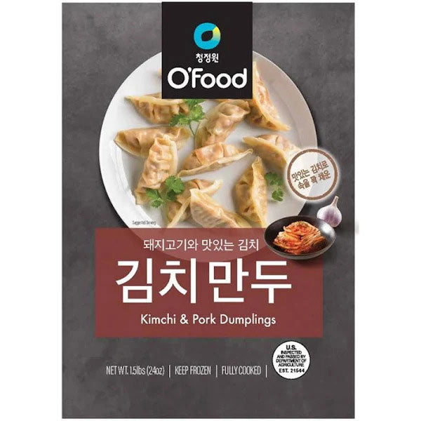 청정원 오푸드 돼지고기와 맛있는 김치 만두 (1.5lb)