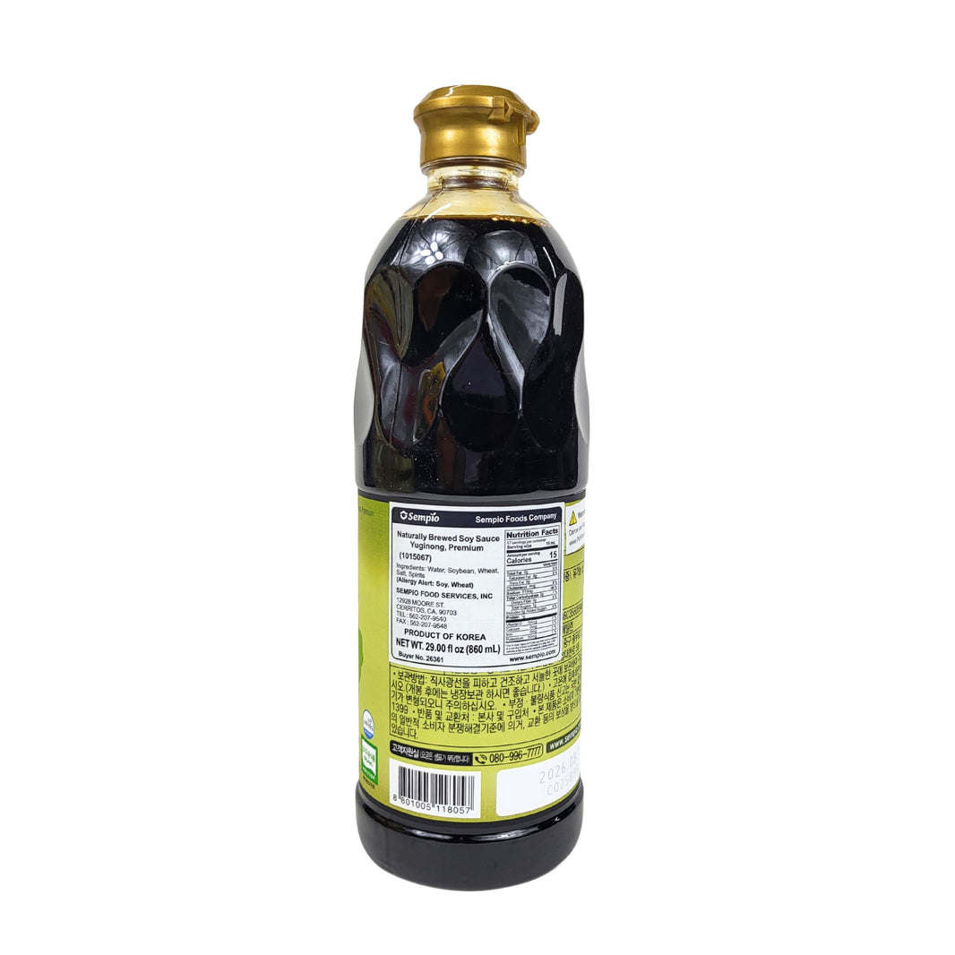 [Sempio] Organic Naturally Brewed Soy Sauce Premium (Organic) /샘표 유기농 자연콩 양조 간장 (860ml)